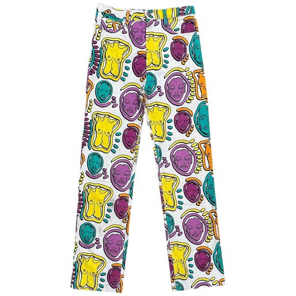 Patrick Church All Over You Motif Jeans - Picture 1 of 7